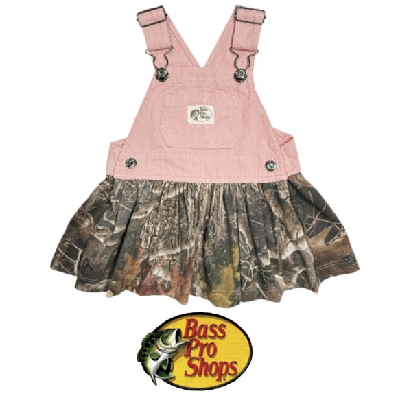 Bass Pro Shops Other - BASS PRO SHOP | NWOT 3M Camo Overall Baby Dress TrueTimber Kanati Fishing Travel